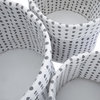 Mina 3-Piece Nesting Storage Basket Set, White with Dark Navy Polka Dots