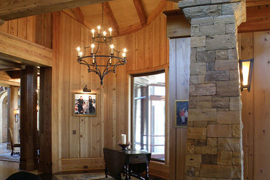 Arts and crafts family room photo in Wilmington