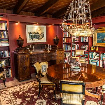 Old World Library and Dining Room