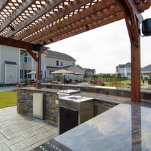 Outdoor kitchen and entertaining are