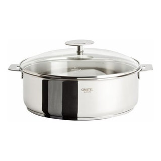 Cristel Multiply Casteline Stainless Steel Saucepan with Lid 3.5 qt