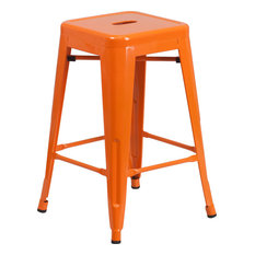50 Most Por Outdoor Bar Stools For 2018 Houzz Flash Furniture 24 High Backless Orange Metal Indoor Outdoor Counter H Stool