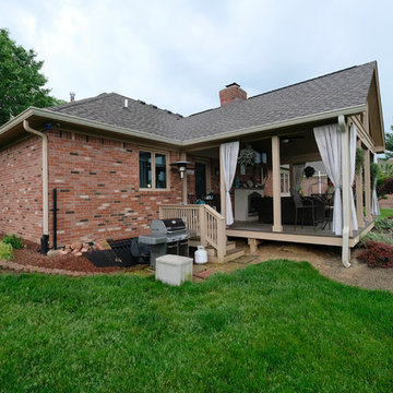 Greenwood covered porch and deck addition