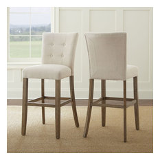 Steve Silver Company - Debby Bar Chair Beige, Set of 2, Natural - Bar Stools and Counter Stools