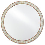Currey & Company - Hyson Round Mirror - A composition of natural horn, our Hyson Round Mirror spotlights the detailing required to make natural horn appear seamless. Outlined in Sheesham wood, this natural horn decorative mirror is one of two in this family, the other version a square decorative mirror.