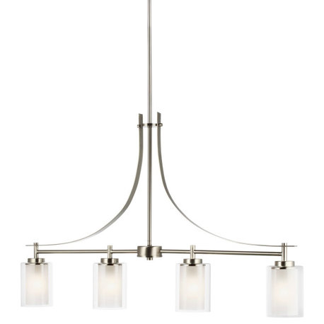 Generation Lighting 6637304 Elmwood Park 4 Light 40"W Linear - Brushed Nickel