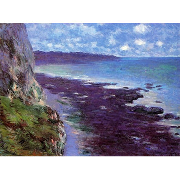 Claude Oscar Monet a Cliff Near Dieppe 21" x 28" Premium Canvas Print