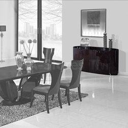 Wenge Oval Buffet - Buffets And Sideboards
