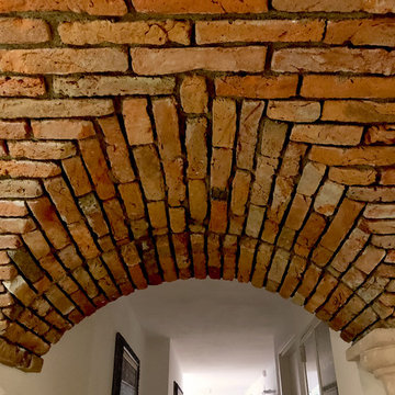 Sala da pranzo con volte in mattoni
