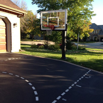 Laila K's Pro Dunk Silver Basketball System on a 20x23 in Wheaton, IL