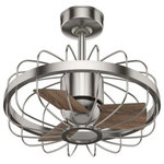 Hunter - Hunter 50798 Roswell 42" 3 Blade Caged Fan with Wall Control, Brushed Nickel - The caged ceiling fan features a unique design thaRoswell 42 Inch 3 Bl Brushed Nickel Spice *UL Approved: YES Energy Star Qualified: n/a ADA Certified: n/a  *Number of Lights:   *Bulb Included:No *Bulb Type:No *Finish Type:Brushed Nickel