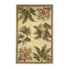 Sparta 3133 Ivory Tropical Oasis Rug, 3'6"x5'6"
