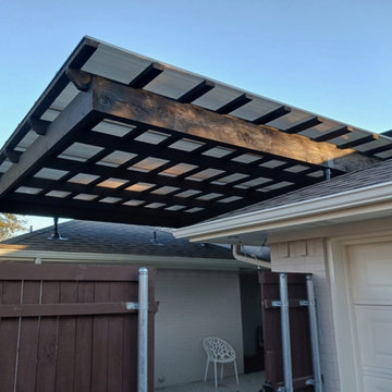 Outdoor Modern Suspended Polygal Patio Roof