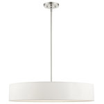 Livex Lighting - Livex Lighting 46925-91 Venlo - Five Light Pendant - No. of Rods: 3  Canopy IncludedVenlo Five Light Pen Brushed Nickel Hand UL: Suitable for damp locations Energy Star Qualified: n/a ADA Certified: n/a  *Number of Lights: Lamp: 5-*Wattage:40w Medium Base bulb(s) *Bulb Included:No *Bulb Type:Medium Base *Finish Type:Brushed Nickel