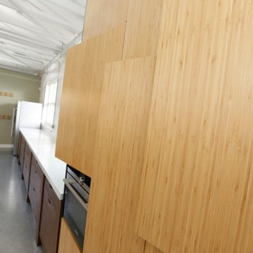 Contemporary kitchen with concrete
