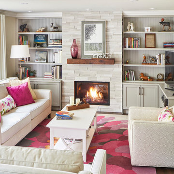 Striking Mississauga Basement & Living Room Remodel: Living Room