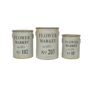 Two's Company Tozai Lavoisier Set of 7 Hinged Flower Vases with Antiqued  Rust Finish | James Anthony Collection