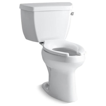 Kohler Highline 2-Piece Elongated 1.0 GPF Toilet & Right-Hand Lever, White