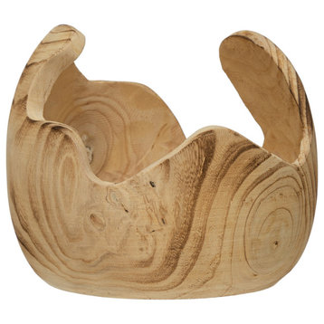 Decorative Paulownia Wood Organic Shaped Bowl