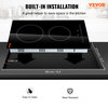 VEVOR Built-in Electric Cooktop Radiant Ceramic Cooktop 2 Burners 11.6x20"