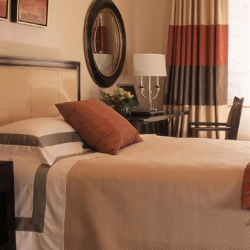 Grasscloth Wall Guest Bedroom