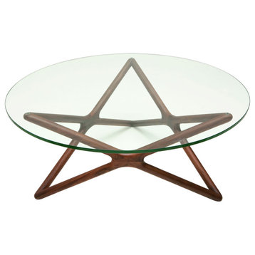 Star Walnut Wood Coffee Table, HGEM821