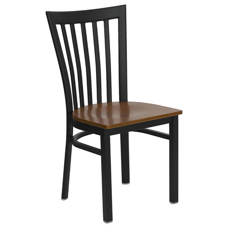 Black School Chair-Cherry Seat