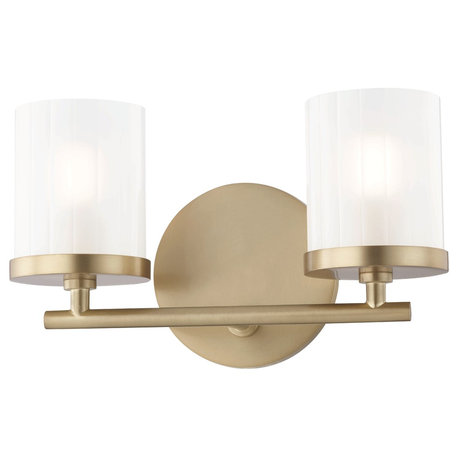 Ryan Bath Light, Aged Brass Finish, 2-Light