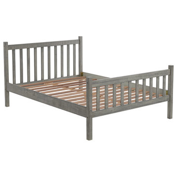 Alaterre Furniture Windsor Wood Slat Full Bed - Driftwood Gray