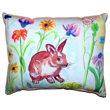 Whiskers Bunny Extra Large Zippered Pillow 20x24