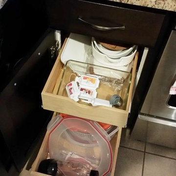 Storage Solution With Base Cabinet Pullouts