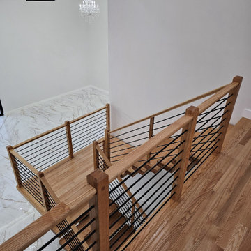 Project #143 | Floating Red Oak Staircase