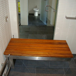 Teak Mobile Shower Bench - Shower Benches & Seats
