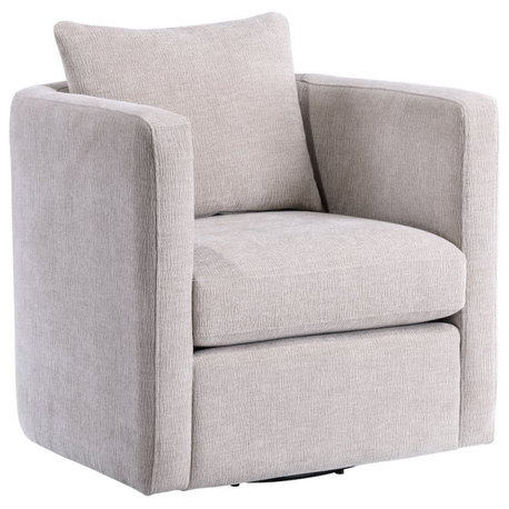 Sheldon Linen Swivel Barrel Chair