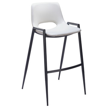 Desi Barstool Chair, Set of 2 White