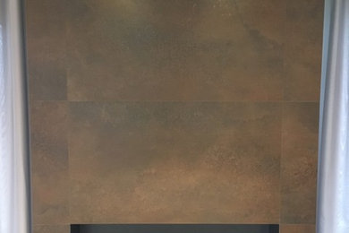 Fireplace facade Corten look