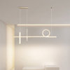 MIRODEMI® Chateau-d'Oex | LED Chandelier in a Minimalist Style for Dining Room, White, L31.5xh47.2", Warm Light