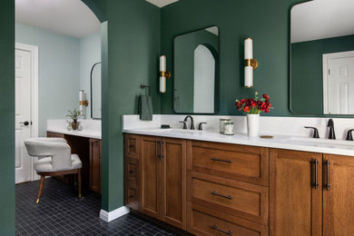 Example of a transitional bathroom design in Austin