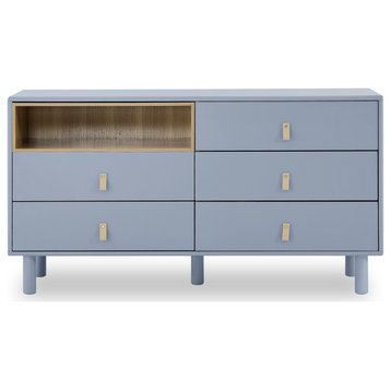 TATEUS 5 drawers storage cabinet drawer cabinet multifunctional storage cabinet, Blue
