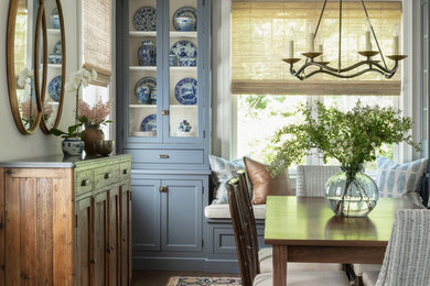 Photo of a transitional dining room in Boston.