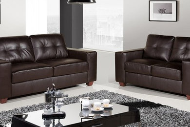 Ranee Black Leather Sofas @ Leather Sofa World