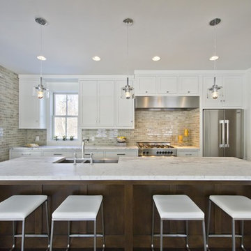 Encore 2x8 Backsplash with Marble Counters