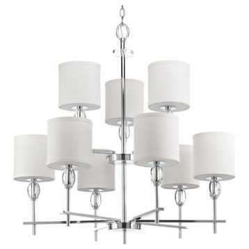 Status 9 Light 2-Tier Chandelier in Polished Chrome (P4142-15)