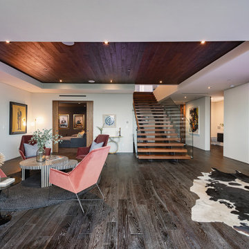 Los Tilos Hollywood Hills modern home wine room interior design