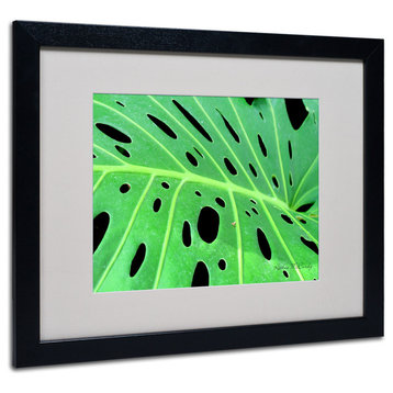 'Tropical Leaf' Matted Framed Canvas Art by Kathie McCurdy