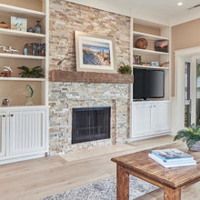 Fireplace And bookshelves