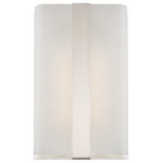 Designers Fountain - Designers Fountain Urban LED Wall Sconce, Platinum - Urban wall sconces look stylish and save energy. The integrated LED light engine uses 13 watts of power to produce the same warm light as a 60 watt bulb. Because it?s built to last 60,000 hours, there are bulbs to replace, ever! The simple, modern sleek design with satin platinum finish and frosted shade complements any d?cor.
