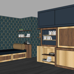 S&eacute;verine - une biblioth&egrave;que de style art d&eacute;co - 本棚