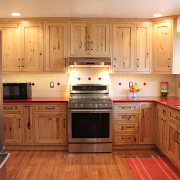Rustic Knotty Maple Kitchen