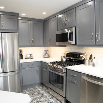 Contemporary Kitchen Remodel | Open Archways & Patterned Tile Flooring